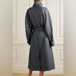 Tibi Double Collar Frank Trench Coat Heather Gray